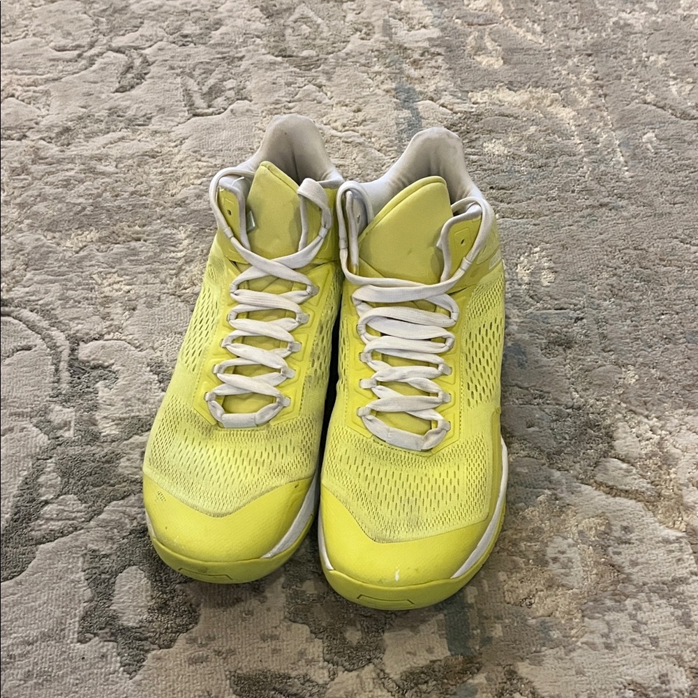 Yellow basketball sneakers